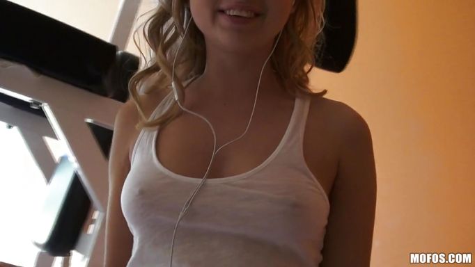Hot Blonde Loves To Work Out