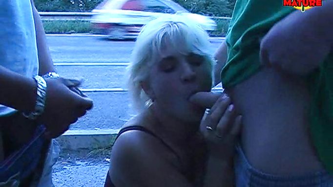 Mature Whore Sucking Cock Near A Highway