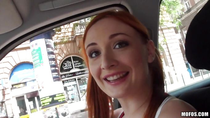 Ginger Cheerleader Pays For Her Ride