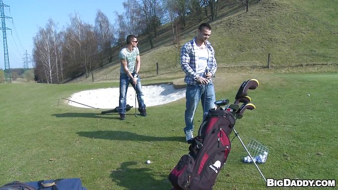 Sexy Dudes Playing Golf