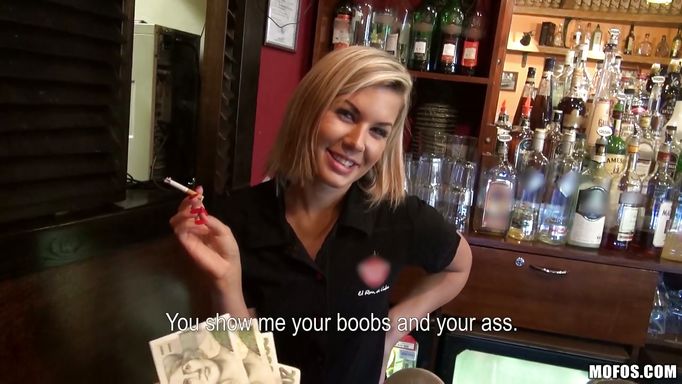 Perfect Ass Waitress Gets A Nice Tip For Being A Slut