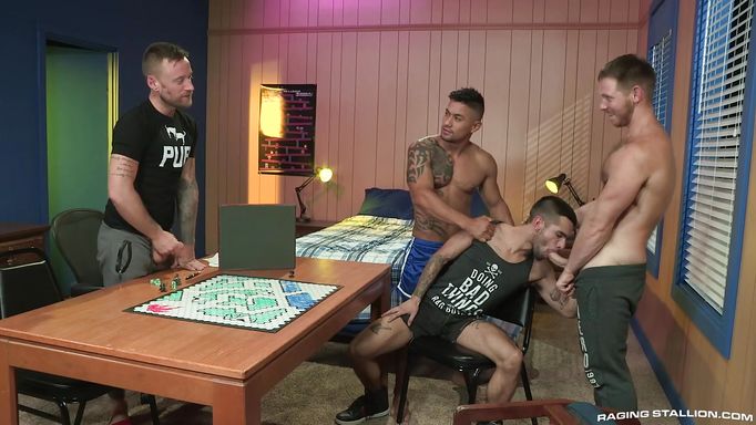 Hot Hunks Suck Cocks In Wild Foursome  Gaymers
