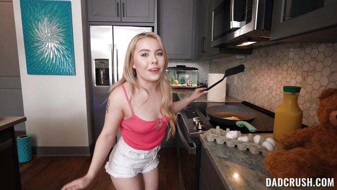 Blonde Stepdaughter Jerks And Sucks Her Daddy's Dick