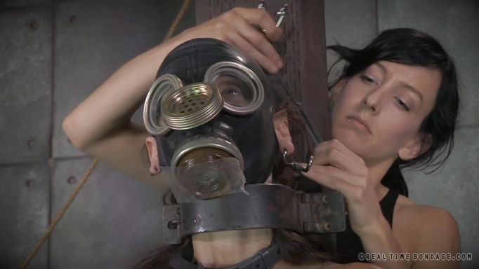 Girl In Gas Mask Gets Tortured