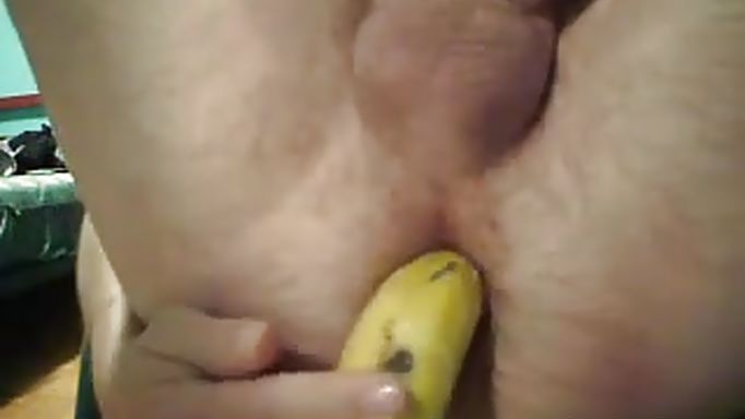 Fucking My Ass With A Banana