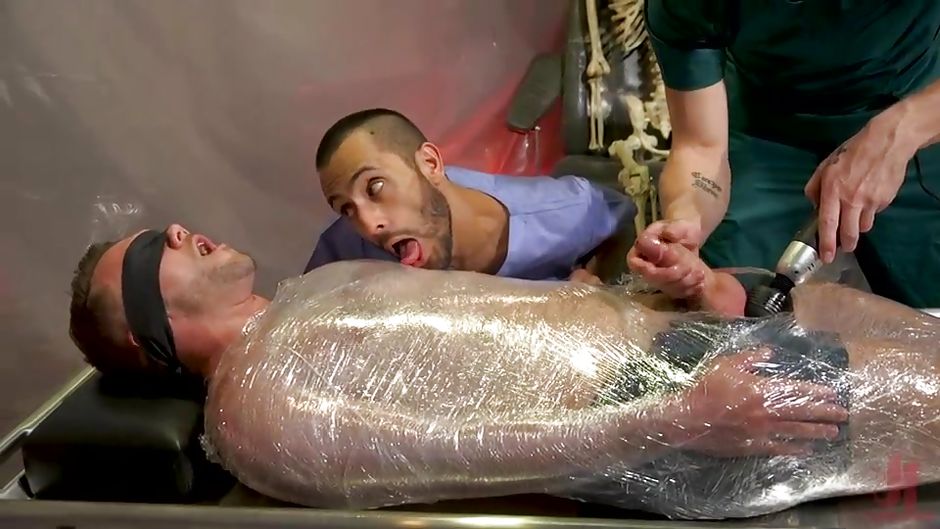 Blaze Austin In Plastic Wrap Bondage And Cock Torture HD From